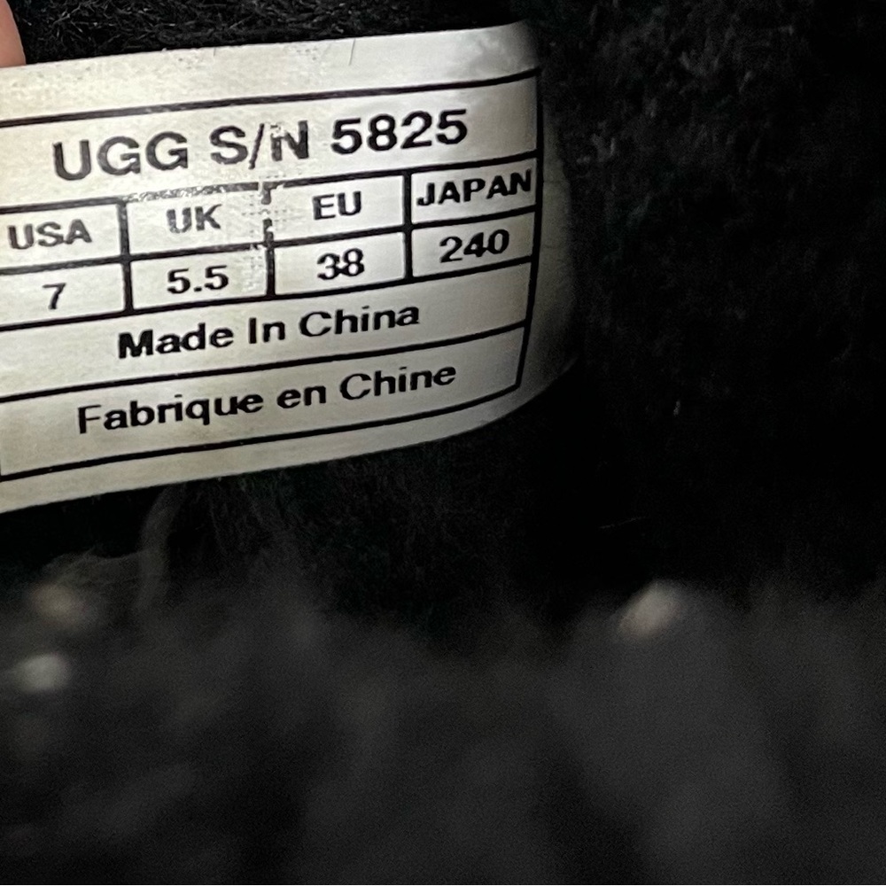 UGG Koolaburra Black Suede Fur Lined Short Boots - Picture 9 of 11